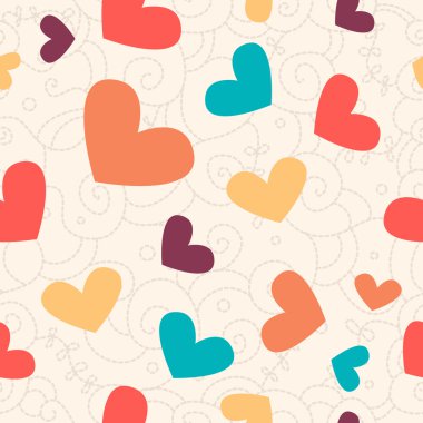 Cute valentine seamless background clipart