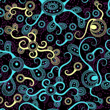 Psychedelic swirl seamless background clipart