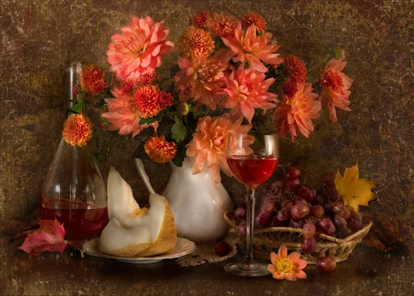 Zátiší s podzimní květy — Stock fotografie