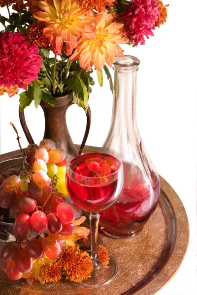 Wijn en fruit — Stockfoto