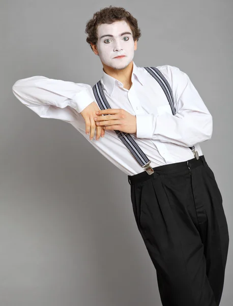 stock image Mime and virtual promotion board