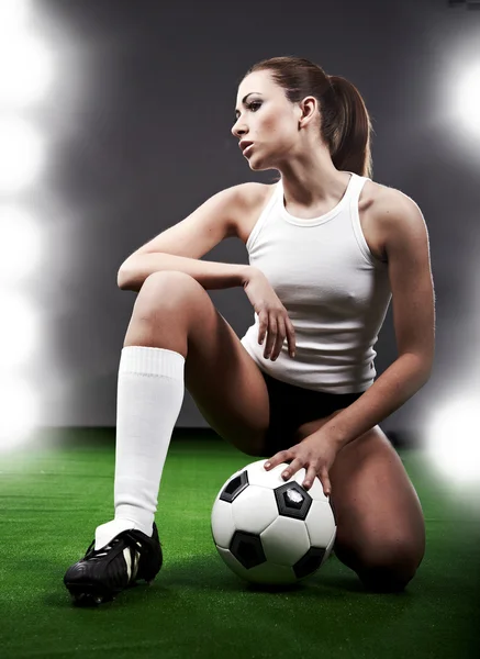 Jugador de fútbol sexy , — Foto de Stock