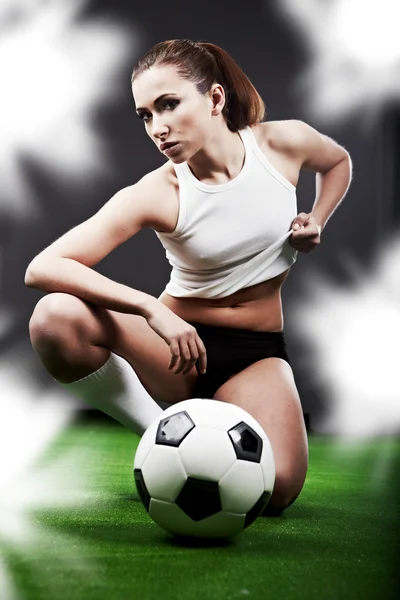 Jogador de futebol sexy , — Fotografia de Stock
