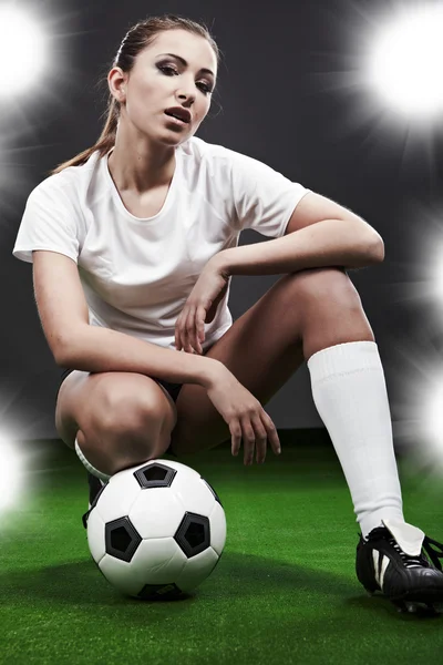 Jugador de fútbol sexy — Foto de Stock