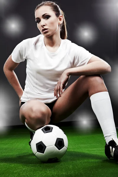 Sexy soccer player, Stock Image