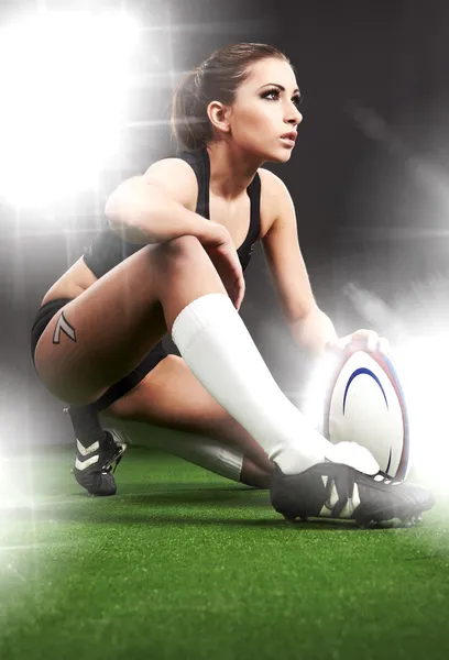 Rugby kız — Stok fotoğraf