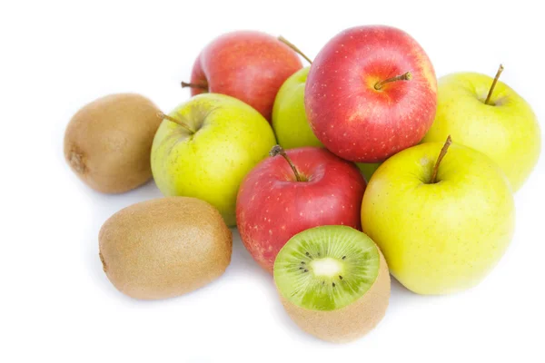 Äpfel und Kiwi — Stockfoto