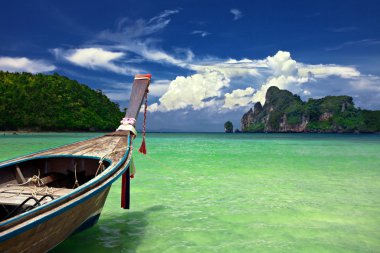 Boat in the tropical sea.