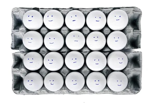 Rows of eggs — Stock Photo, Image