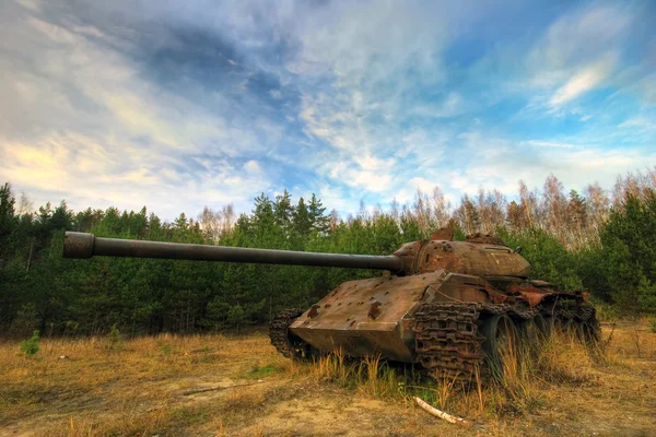 Stock image Old soviet military tank