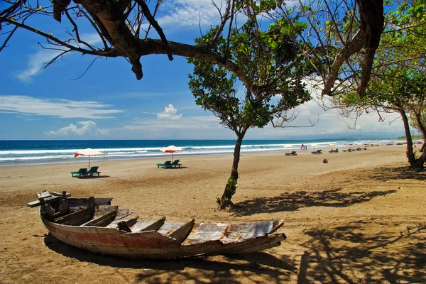 stock image Old boat on the beach