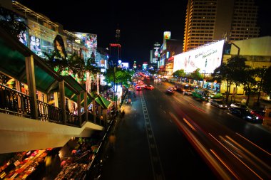 Night illumination of Bangkok clipart