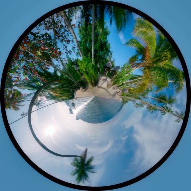 Panorama of tropical beach clipart