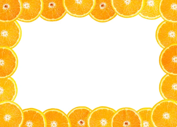 Рамка из свежих фруктов апельсина — стоковое фото