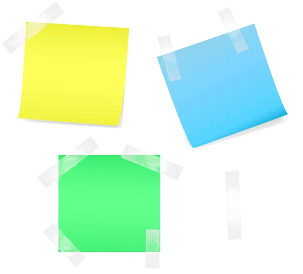 Papír színes jegyzetek — Stock Fotó