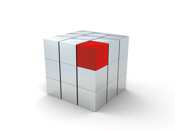 Куб абстрактним фоном — стокове фото