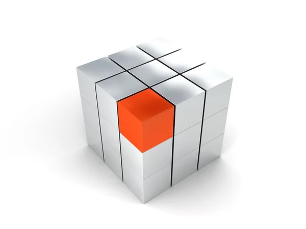 Cube fond abstrait — Photo