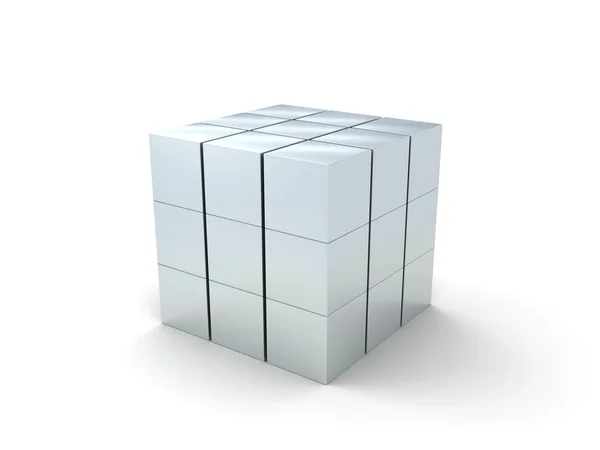 Cubo branco — Fotografia de Stock