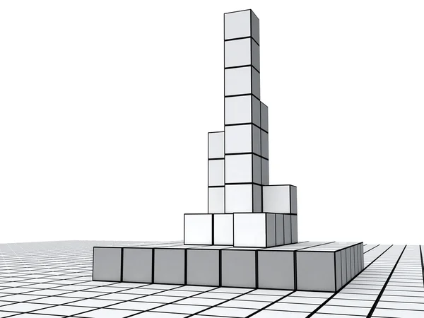 Small cubes Pyramid — Stock Photo, Image