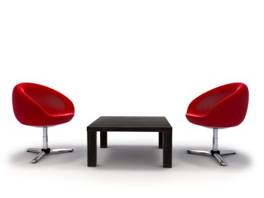 Red chairs clipart