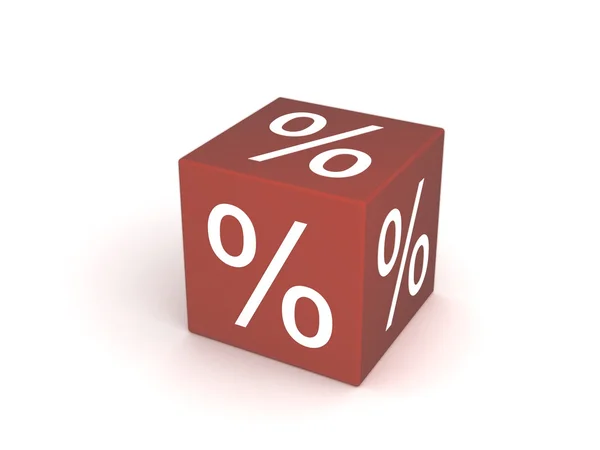 Percentage kubus — Stockfoto