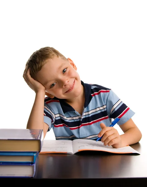 Boy does lessons — Stock Photo, Image
