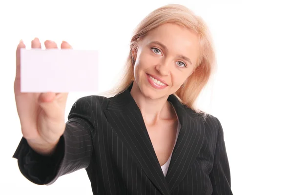 Бізнес-леді з картки — стокове фото