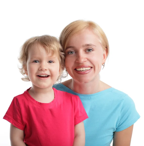 Mooi en gelukkig moeder met dochter — Stockfoto
