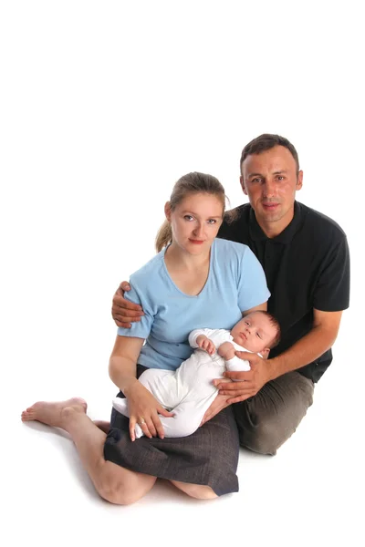 赤ちゃん連れのご家族 — ストック写真
