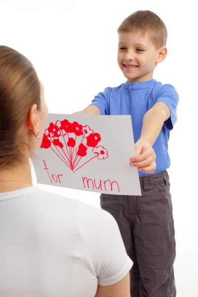 Drawing for mum — Stock Photo, Image