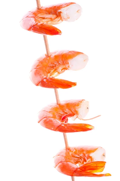 Čerstvé krevety. Izolace na bílém — Stock fotografie