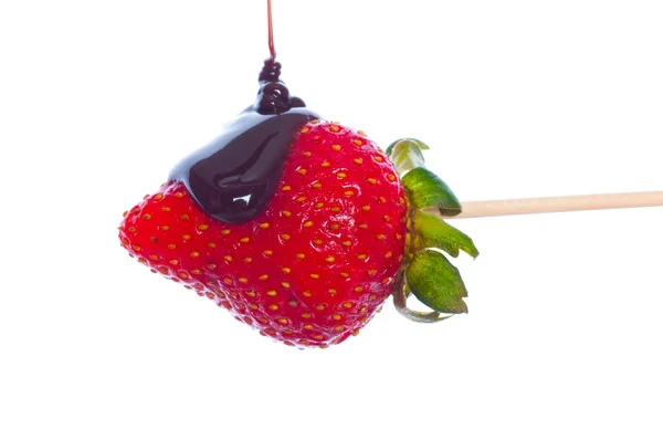 Strawberry dipped in chocolate. — Stock Photo, Image
