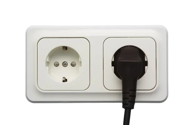 Outlet with power cord — Stock Photo, Image