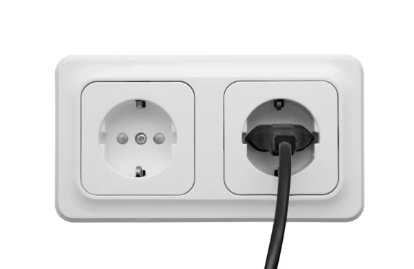 Outlet with power cord — Stock Photo, Image