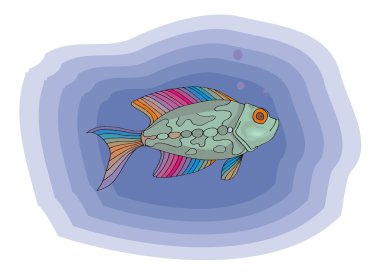 Beautiful Fish Vector On Background