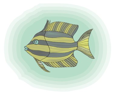 Beautiful Fish Vector On Background