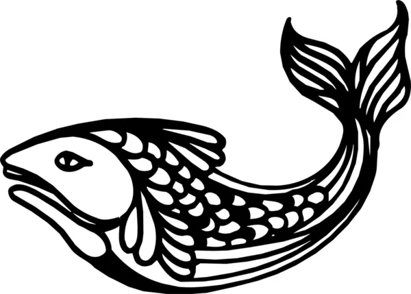 Vacker fisk vektor — Stock vektor