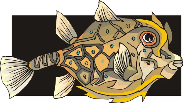 Красивий рибний вектор на тлі — стоковий вектор