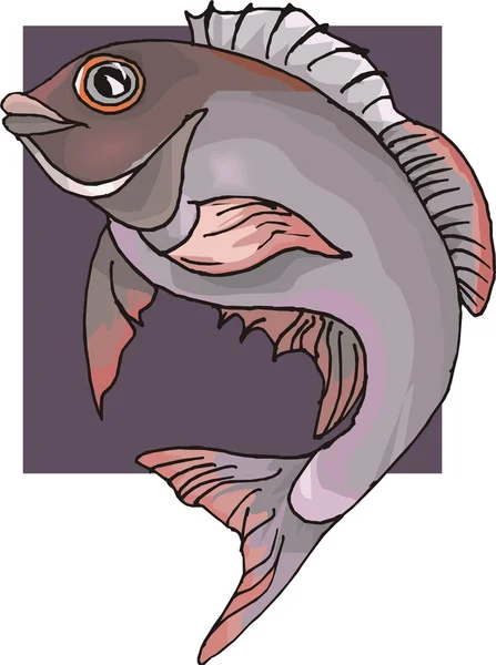 美しい魚のベクトルの背景 — ストックベクタ