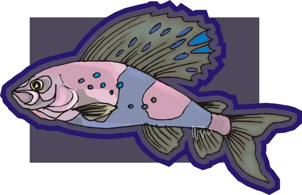 Piękna ryba wektor na tle — Wektor stockowy