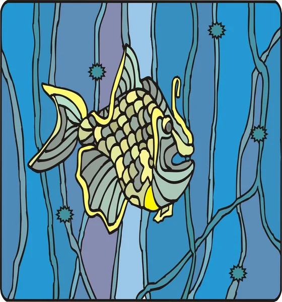 美しい魚のベクトルの背景 — ストックベクタ