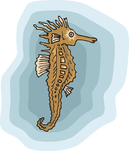 Векторная иллюстрация морского конька — стоковый вектор