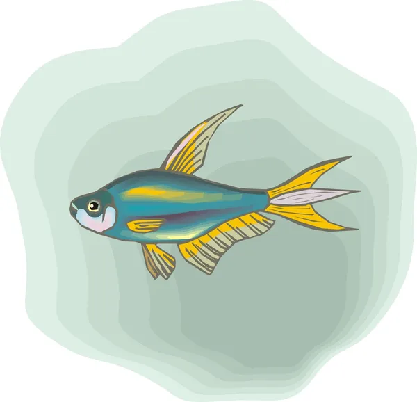 아름 다운 물고기 벡터 배경 — 스톡 벡터