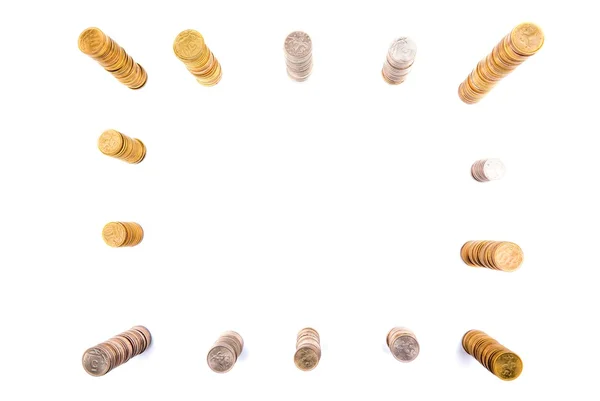 Quadro composto por moedas — Fotografia de Stock