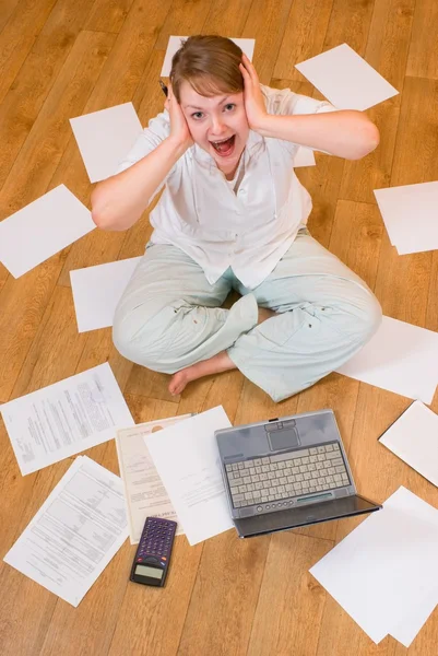 stock image The woman has got tired of work