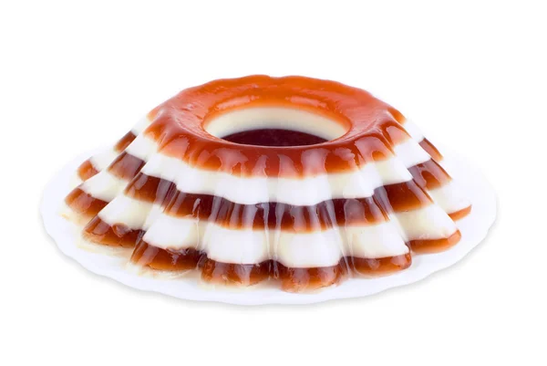 Jelly desert on plate — Stock Photo, Image