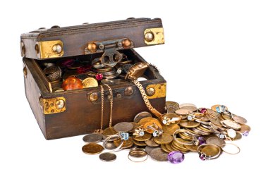 Valuable chest of treasures clipart