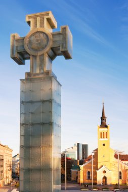 The Cross of Liberty. Tallinn, Estonia clipart