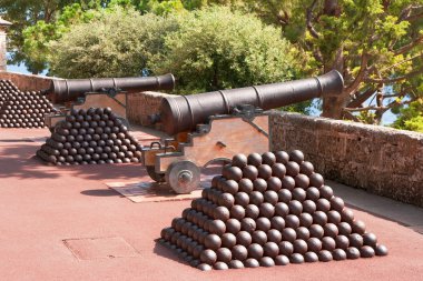 Cannon and cannon balls. Monaco clipart