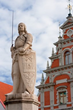 Sculpture of Roland. Riga, Latvia clipart